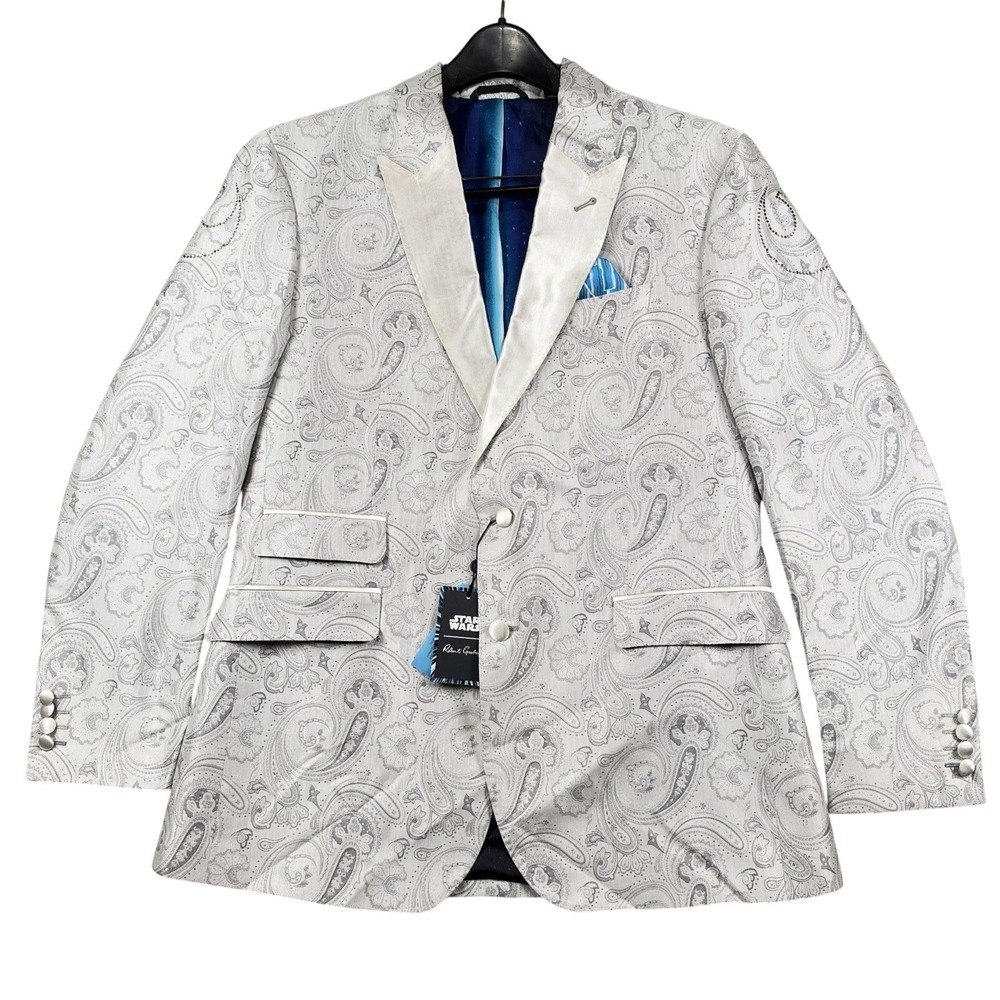 NEW Robert Graham Star Wars Sky walker Blazer Mens 44 Paisley Silk Blend